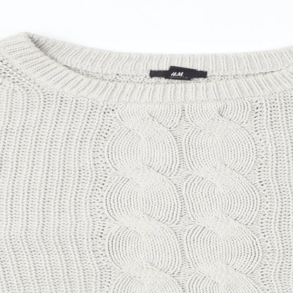 Womens UK Size L H&M Grey Pullover Jumper