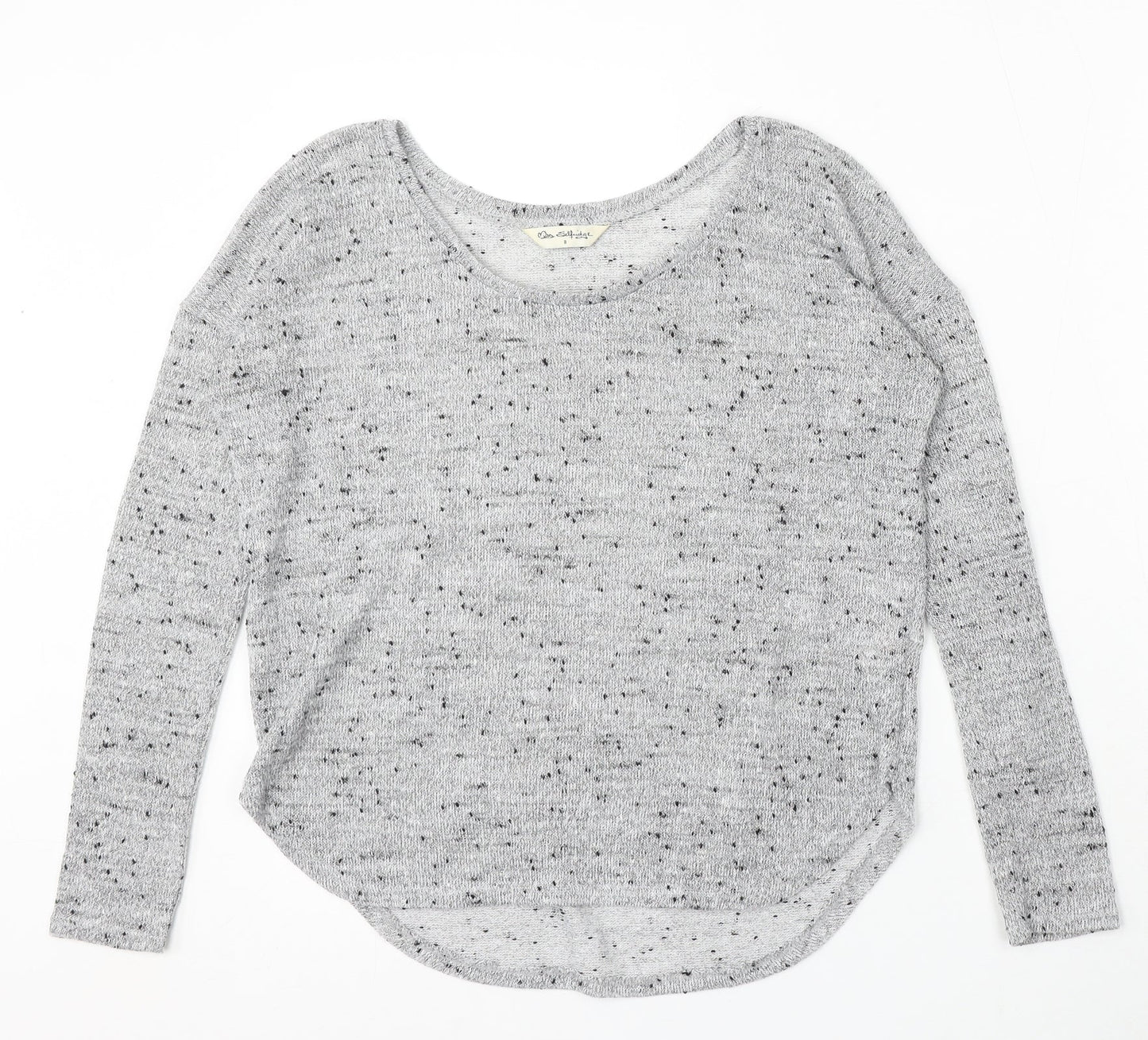 Womens UK Size 8 Miss Selfridge Grey Pullover Jumper