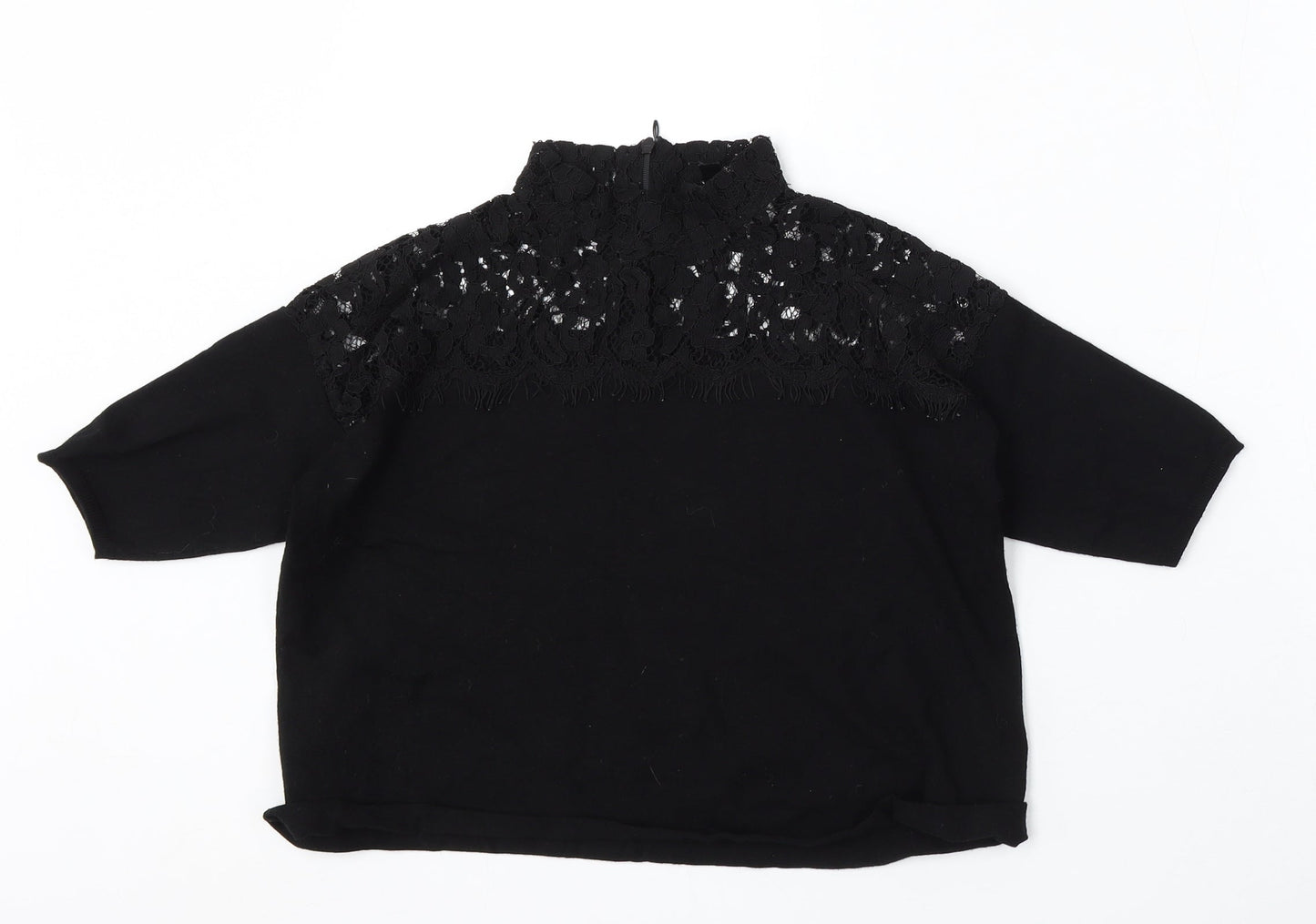 Womens UK Size 8 Topshop Black Pullover Jumper