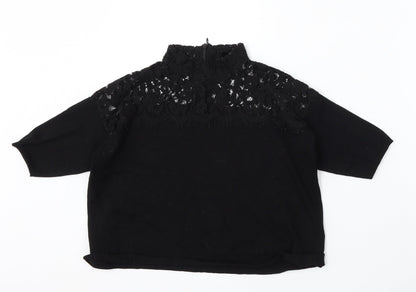 Womens UK Size 8 Topshop Black Pullover Jumper