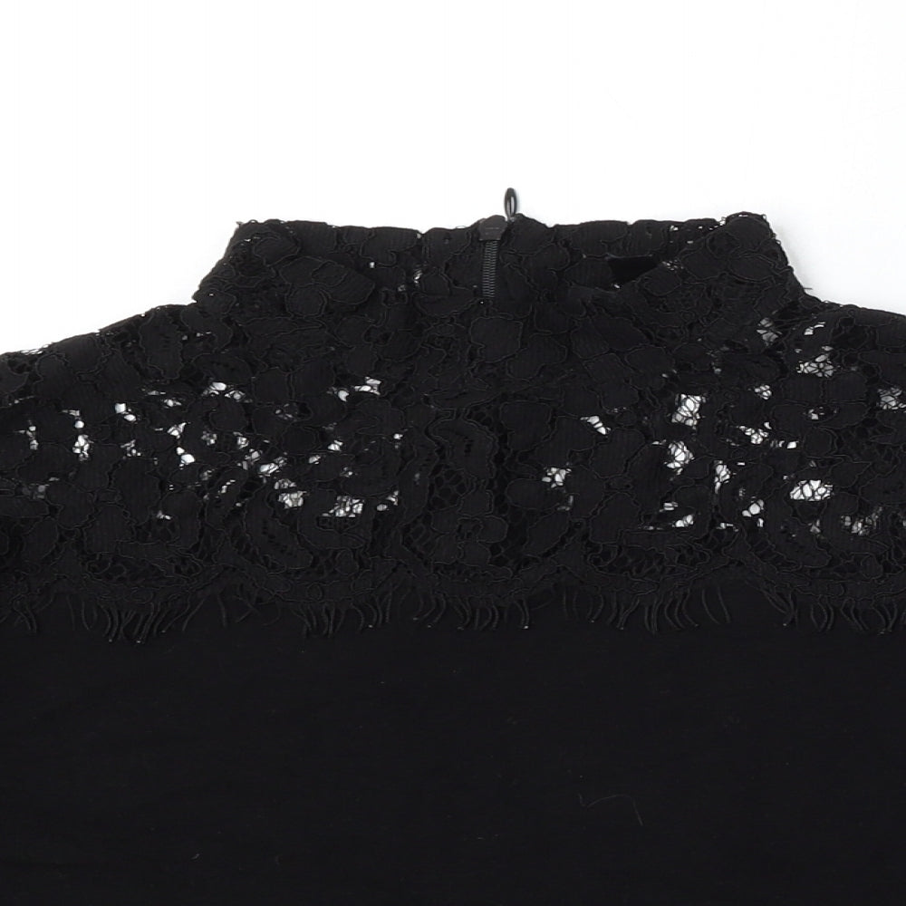 Womens UK Size 8 Topshop Black Pullover Jumper