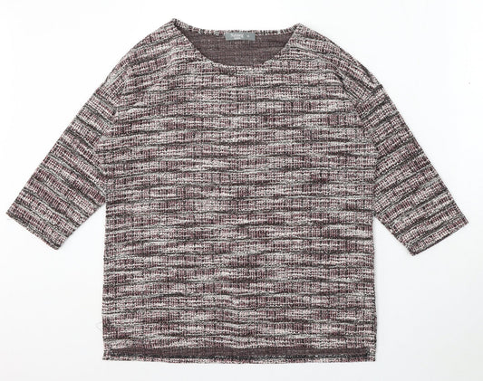 Nutmeg Womens Multicoloured Round Neck Polyester Pullover Jumper Size 12