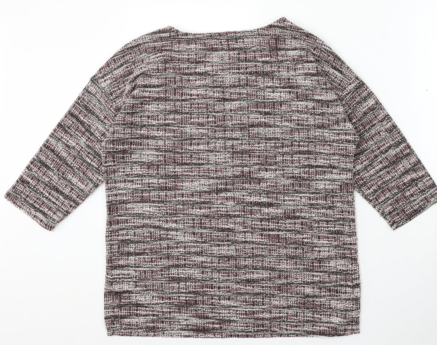 Nutmeg Womens Multicoloured Round Neck Polyester Pullover Jumper Size 12