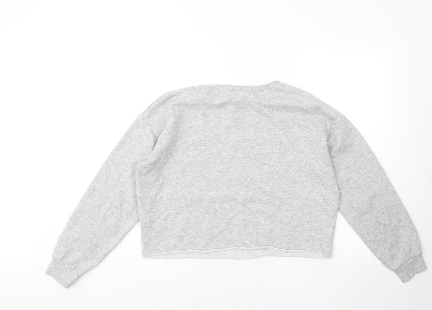 New Look Girls Grey Cotton Pullover Sweatshirt Size 14-15 Years - Boston