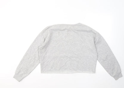 New Look Girls Grey Cotton Pullover Sweatshirt Size 14-15 Years - Boston