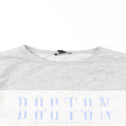 New Look Girls Grey Cotton Pullover Sweatshirt Size 14-15 Years - Boston