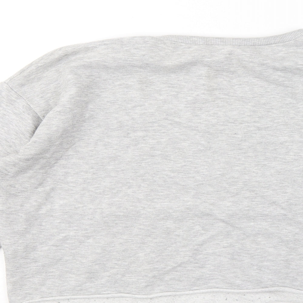 New Look Girls Grey Cotton Pullover Sweatshirt Size 14-15 Years - Boston