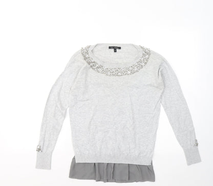 Womens UK Size 8 NEXT Grey Pullover Jumper