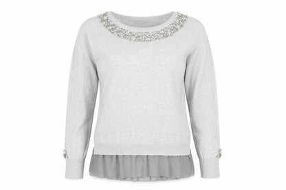 Womens UK Size 8 NEXT Grey Pullover Jumper