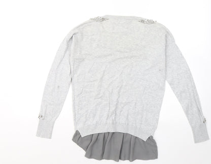 Womens UK Size 8 NEXT Grey Pullover Jumper