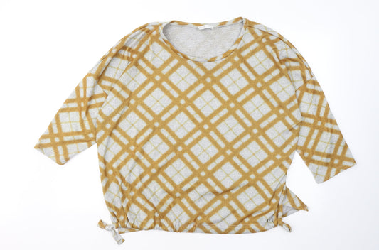 Womens UK Size 18 Papaya Yellow Pullover Jumper