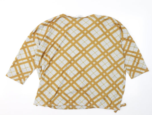 Womens UK Size 18 Papaya Yellow Pullover Jumper