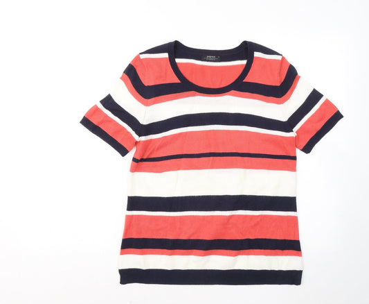 Womens UK Size 12 Papaya Multicoloured Pullover Jumper