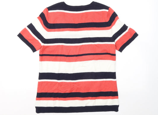 Womens UK Size 12 Papaya Multicoloured Pullover Jumper