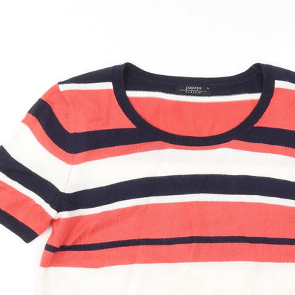 Womens UK Size 12 Papaya Multicoloured Pullover Jumper