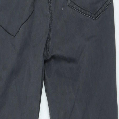 NEXT Boys Grey Cotton Cargo Trousers Size 9 Months Regular Tie