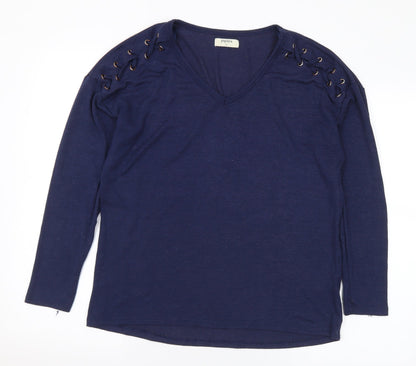 Womens UK Size 10 Papaya Blue Pullover Jumper