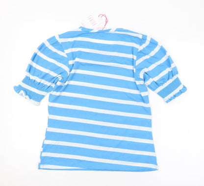 Womens UK Size S Savida Blue Basic T-Shirt