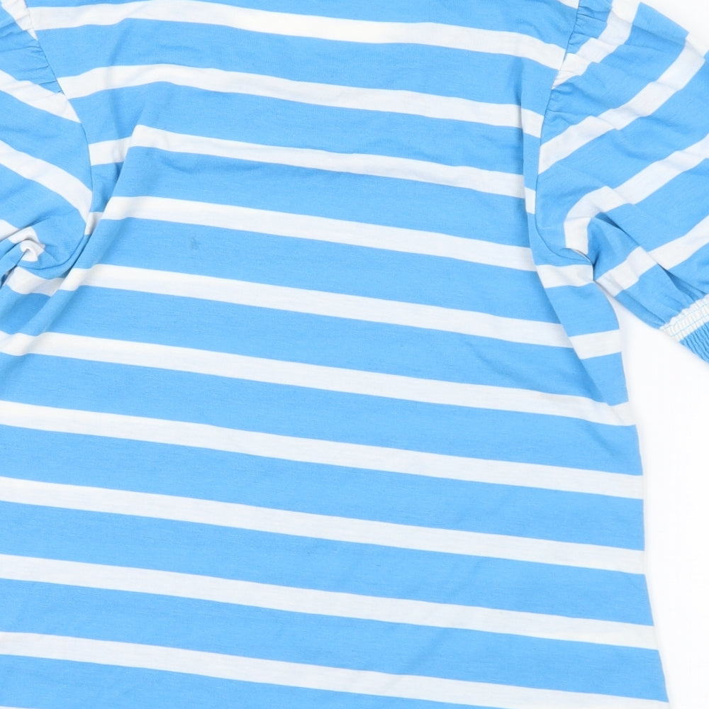 Womens UK Size S Savida Blue Basic T-Shirt