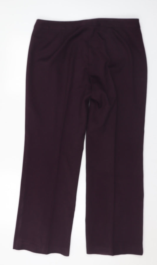 Womens UK Size 16 EWM Regular Fit  Purple Trousers