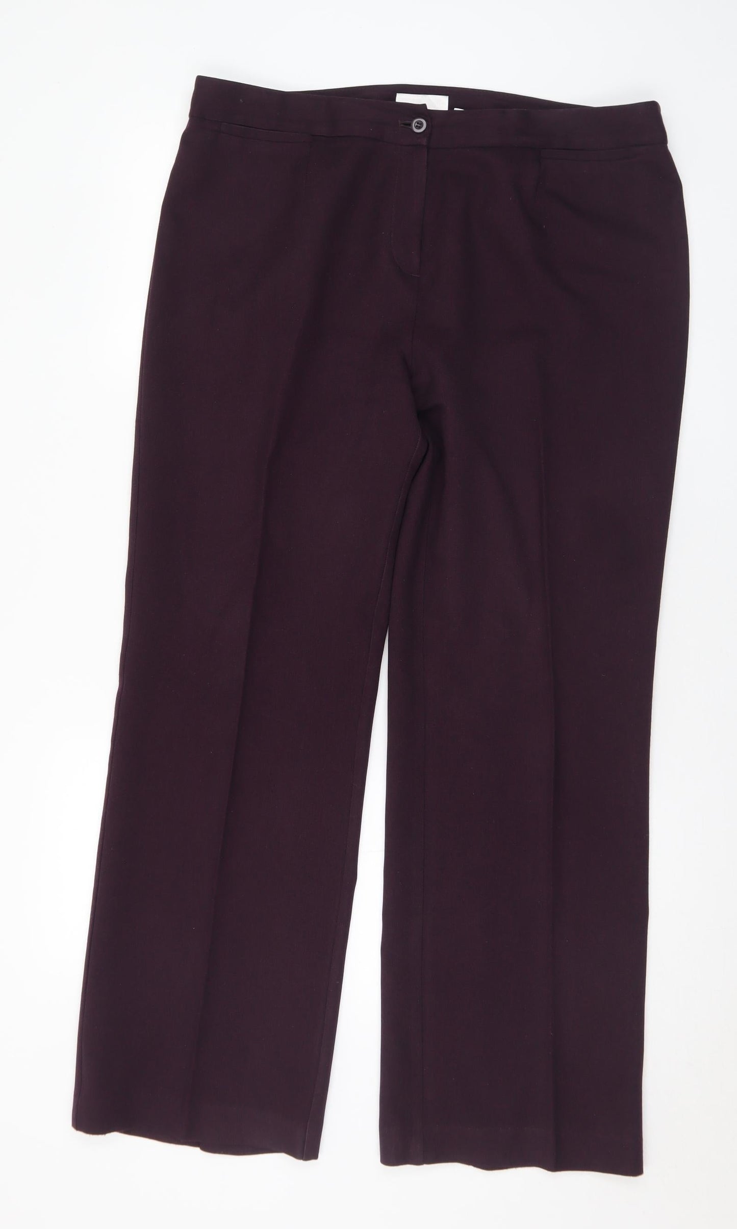 Womens UK Size 16 EWM Regular Fit  Purple Trousers