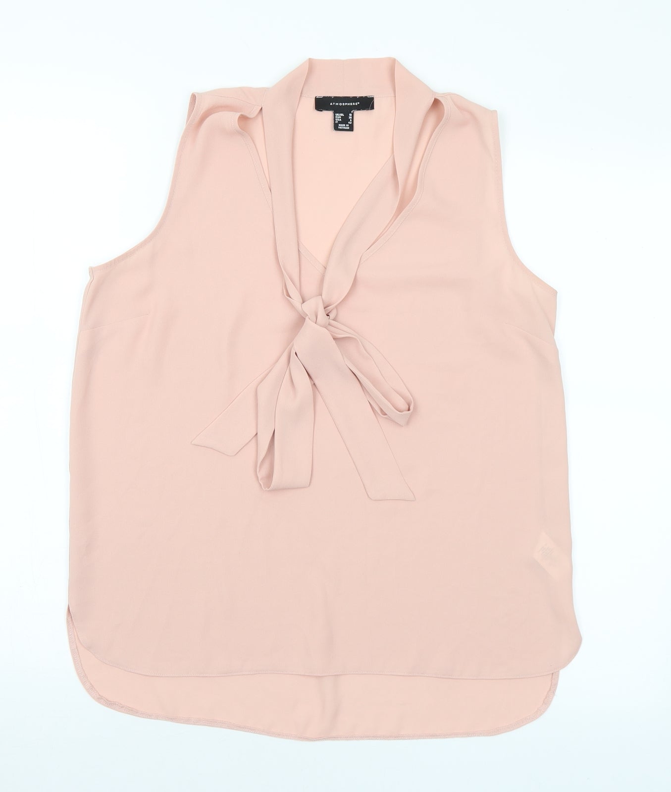 Atmosphere Womens Pink Polyester Basic Blouse Size 10 V-Neck