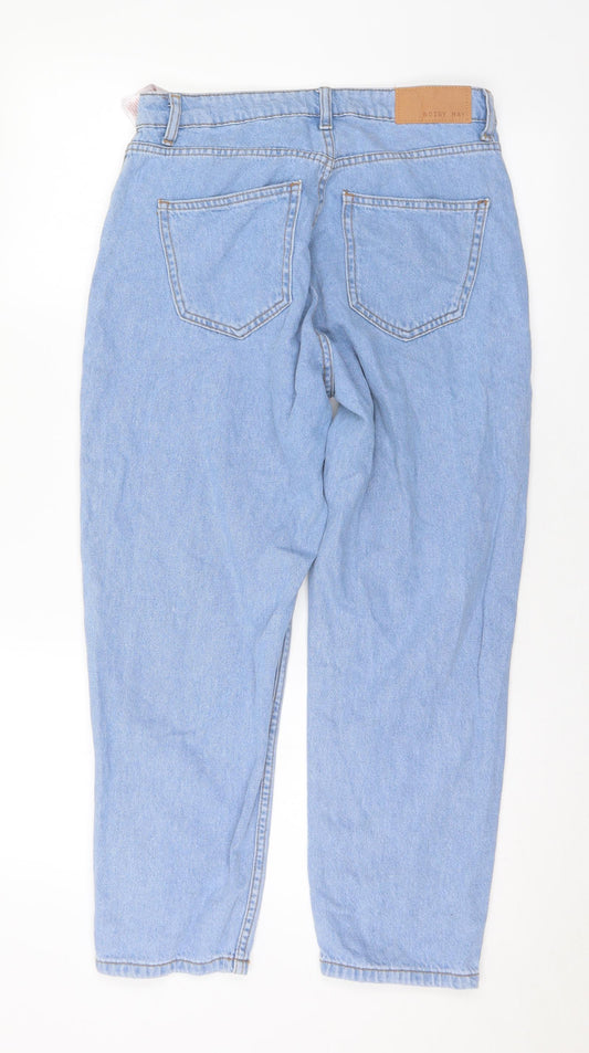 Noisy may Womens Blue Cotton Cropped Jeans Size 30 in L23 in Regular Button