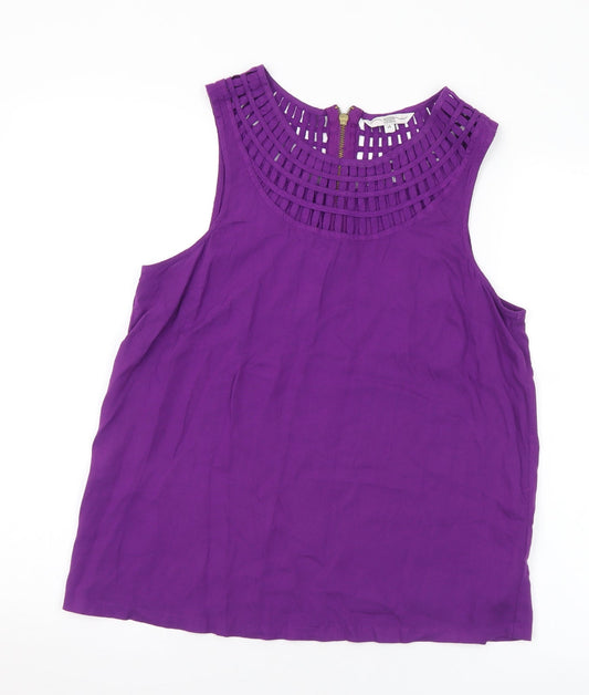 Womens UK Size 14 New Look Purple Basic Blouse