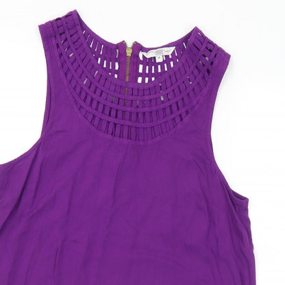Womens UK Size 14 New Look Purple Basic Blouse