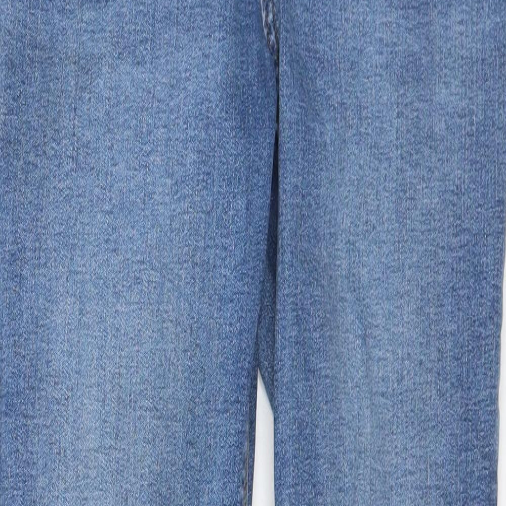 Denim & Co. Womens Blue Cotton Skinny Jeans Size 12 L29 in Regular Button
