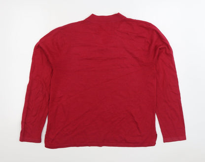Womens UK Size 18 Poppy Pink Pullover Jumper