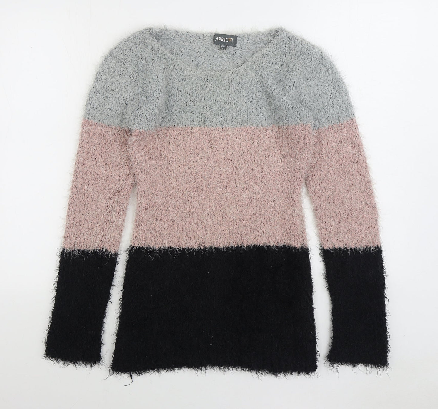 Womens UK Size S Apricot Multicoloured Pullover Jumper