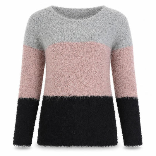 Womens UK Size S Apricot Multicoloured Pullover Jumper
