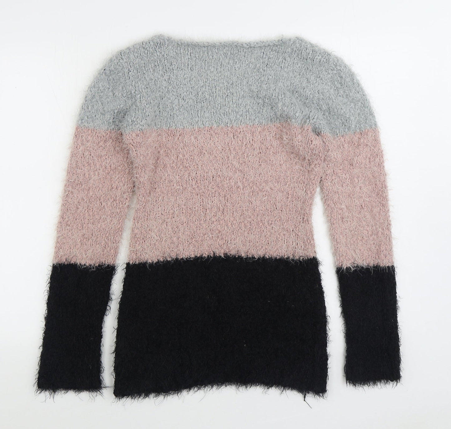 Womens UK Size S Apricot Multicoloured Pullover Jumper