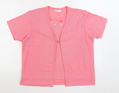 Womens UK Size M Bonmarché Pink Pullover Jumper