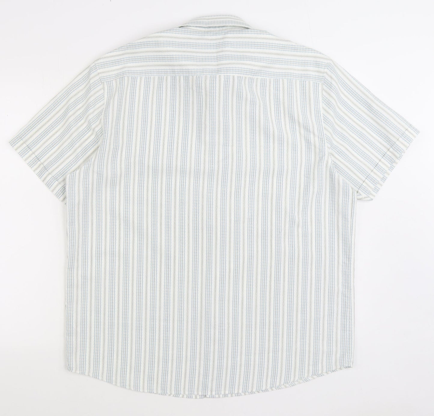 Mens UK Size L BHS Multicoloured  Button-Up Short Sleeve Casual Shirt