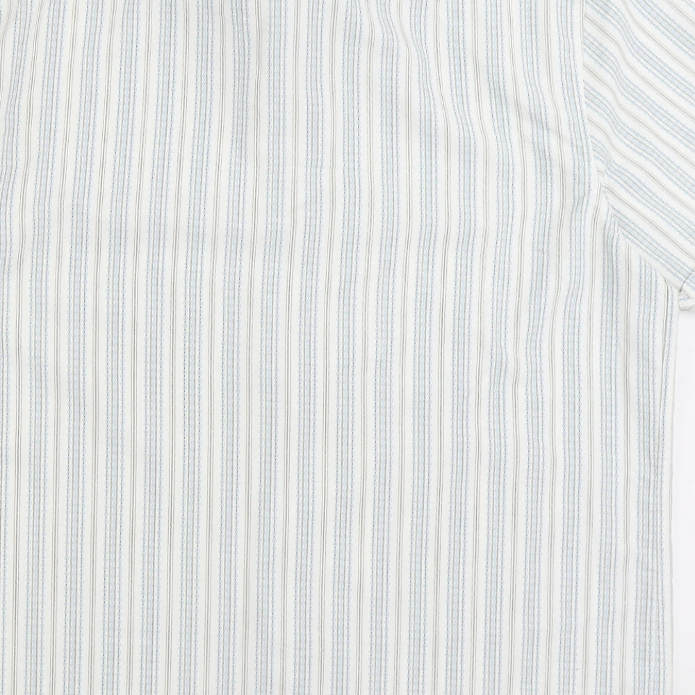 Mens UK Size L BHS Multicoloured  Button-Up Short Sleeve Casual Shirt