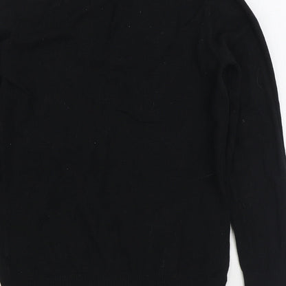Gap Womens Black V-Neck Acrylic Pullover Jumper Size M