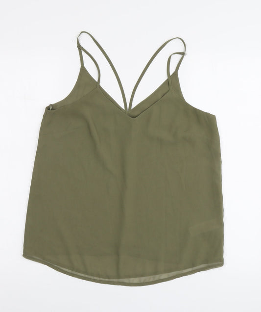 Womens UK Size 10 New Look Green Basic Blouse