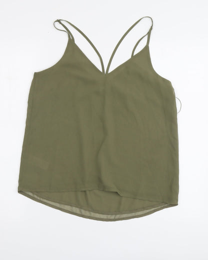 Womens UK Size 10 New Look Green Basic Blouse