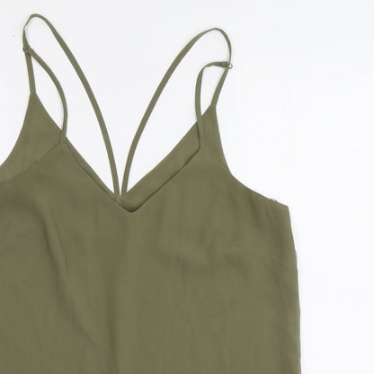 Womens UK Size 10 New Look Green Basic Blouse
