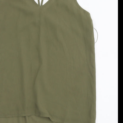 Womens UK Size 10 New Look Green Basic Blouse