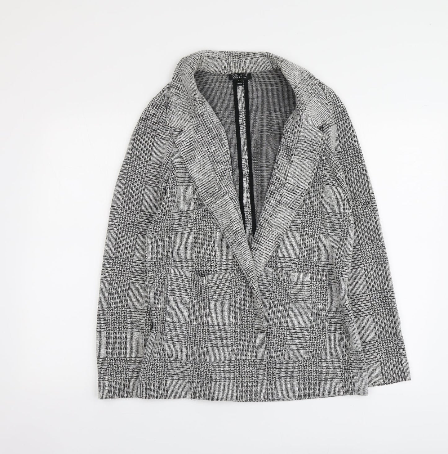 Womens UK Size 10 Topshop Grey Cardigan Jumper