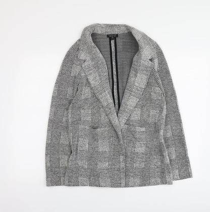 Womens UK Size 10 Topshop Grey Cardigan Jumper