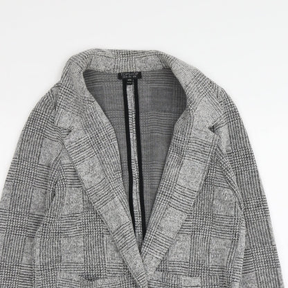 Womens UK Size 10 Topshop Grey Cardigan Jumper