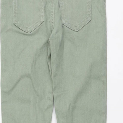 Denim & Co. Girls Green Cotton Jegging Jeans Size 6-7 Years Regular Pullover - Distressed
