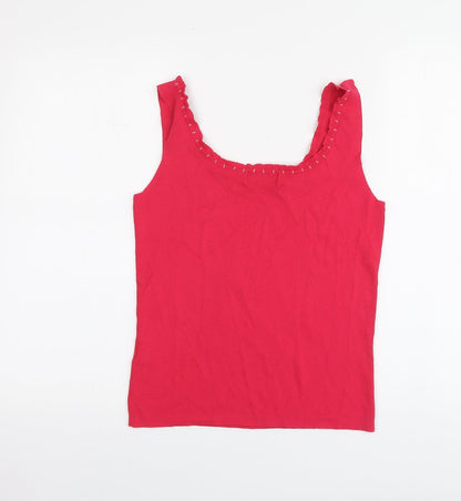 Womens UK Size 16 Wallis Pink Basic Tank