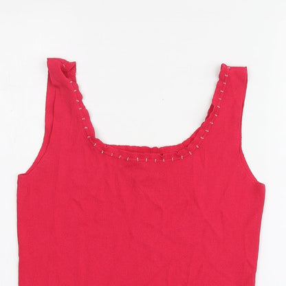 Womens UK Size 16 Wallis Pink Basic Tank