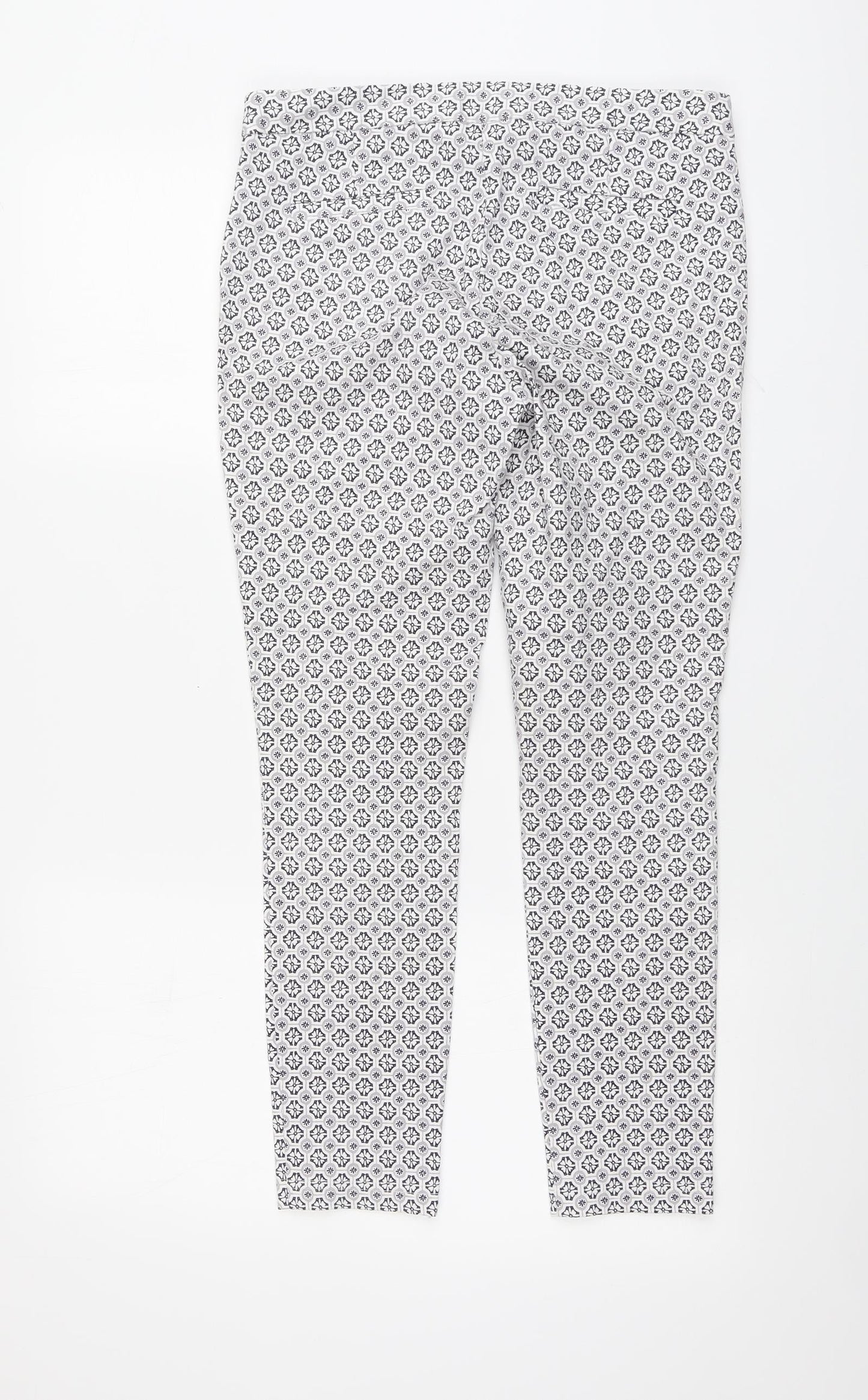 Womens UK Size 10 Dorothy Perkins Regular Fit Chino White Trousers