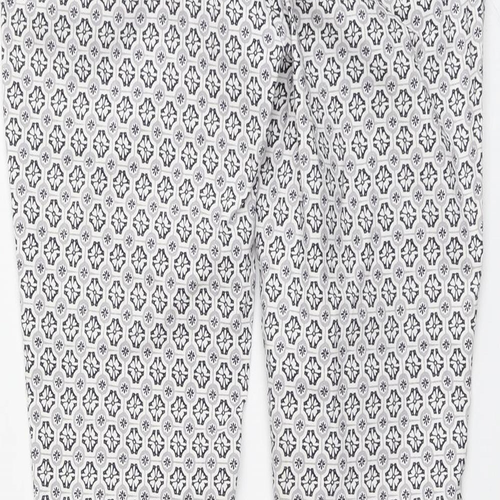 Womens UK Size 10 Dorothy Perkins Regular Fit Chino White Trousers